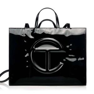 Large black patent leather Telfar